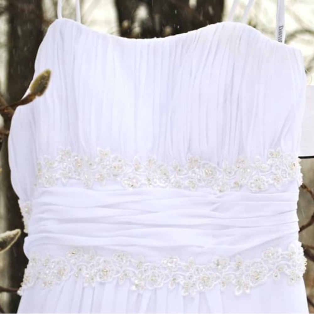 Spaghetti Strap Wedding Dress, New With Tags